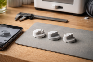 Da min emhætte-knap knækkede: sådan gik jeg fra telefonbilleder til printbar reservedel