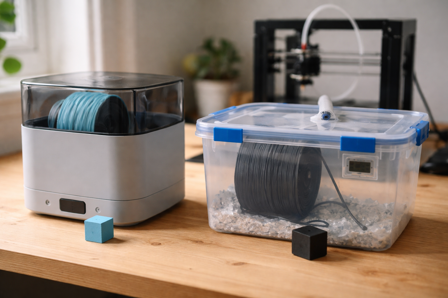 Filamenttørrer vs hjemmelavet tørreboks: hvad redder faktisk dine print?