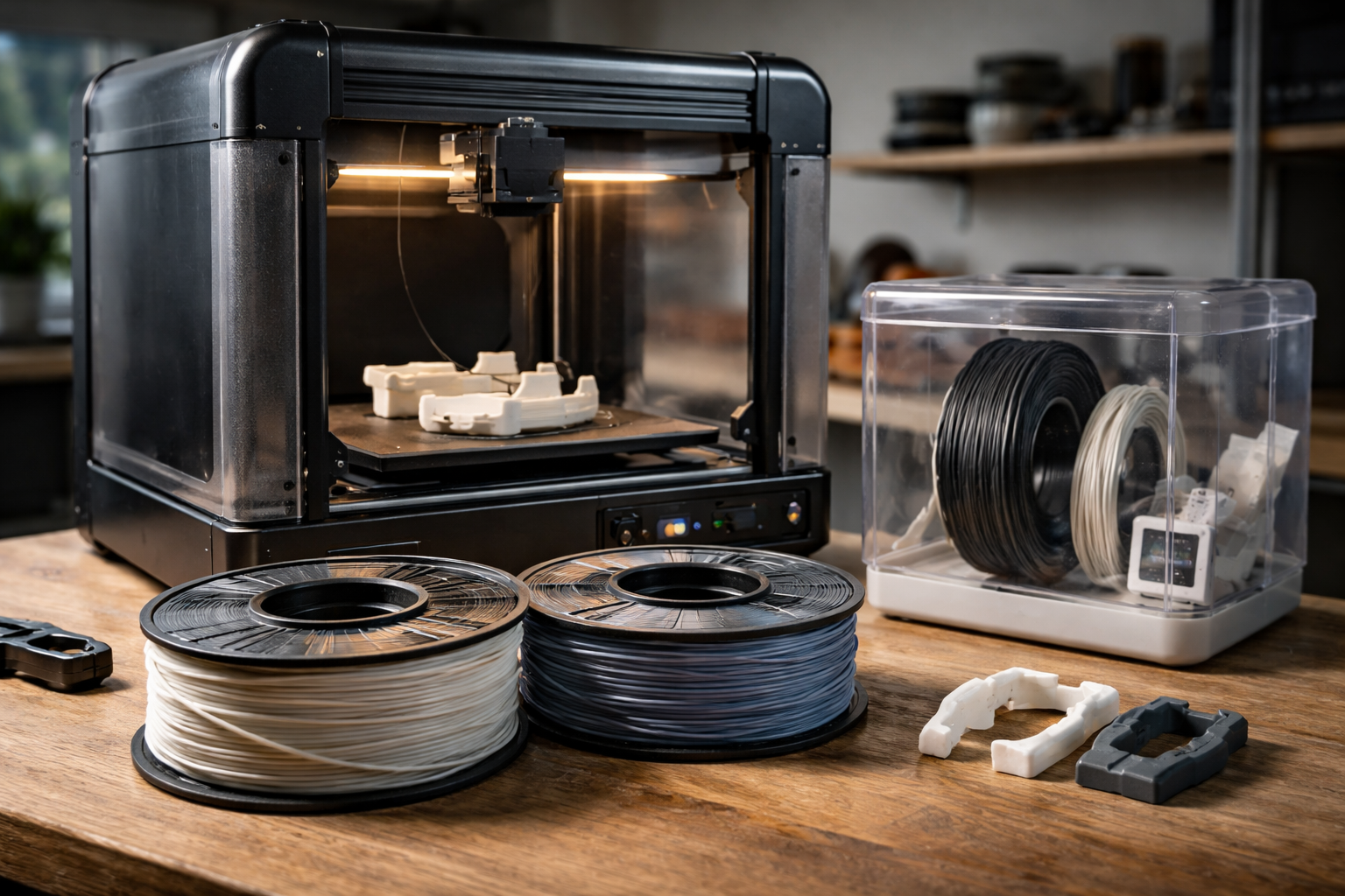 Nylon filament til 3D‑print: PA6 vs. PA12, tørring, warping og stærke prints