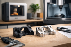 3D-print vs. CNC-fræsning: beslutningsguide til pris, tolerancer, styrke og leveringstid