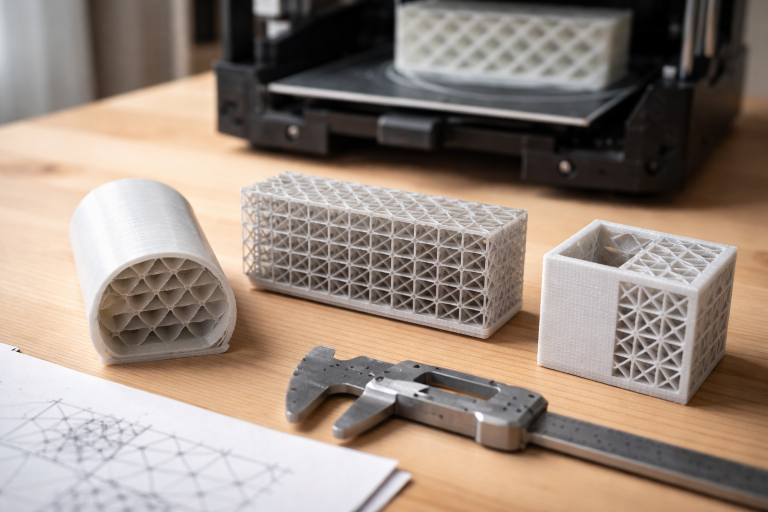 Lattice- og gitterstrukturer i 3D-print: sådan designer du dem, så de faktisk kan printes